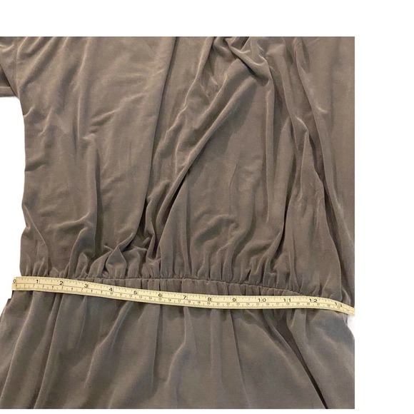 Free People Size Small Women's Gray Long Sleeve Surplice Neck Casual Mini Dress - Picture 5 of 12